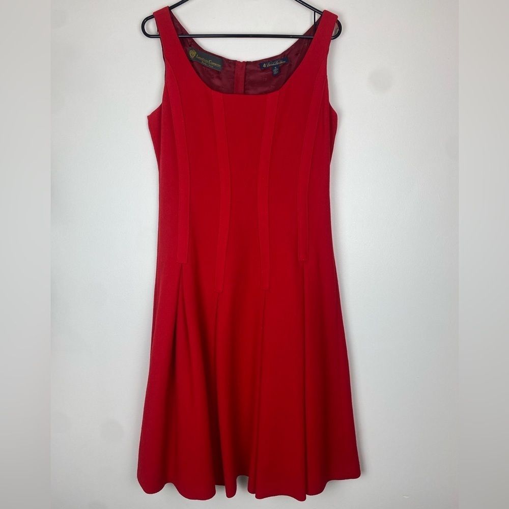 Brooks Brothers Red Sleeveless Fit-and-Flare Dress